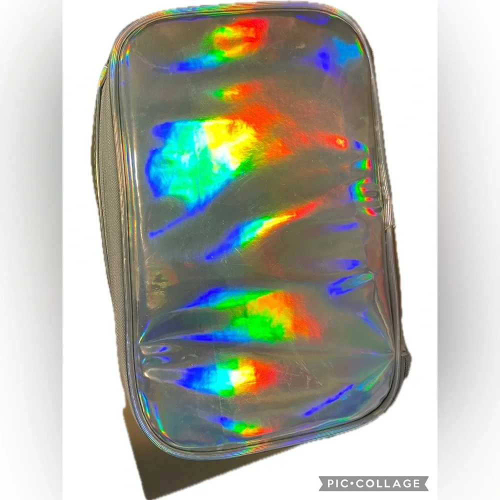 NWOT Holographic Zipper lunch bag